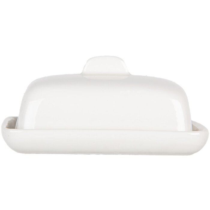 Clayre & Eef 6CE2045 Maselniczka ceramiczna biała 9x8x5 cm