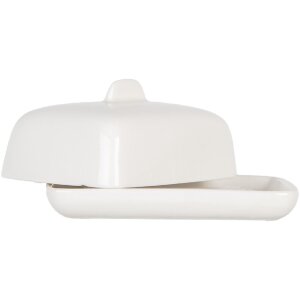 Clayre & Eef 6CE2045 Maselniczka ceramiczna biała 9x8x5 cm