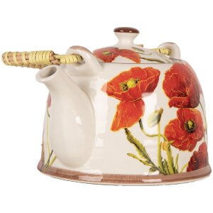 Clayre & Eef 6CETE0171 Czajniczek Poppies Ceramiczny...