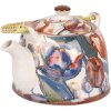 Clayre & Eef 6CETE0179 Czajniczek ceramiczny biało-niebieski 800 ml Retro Vintage
