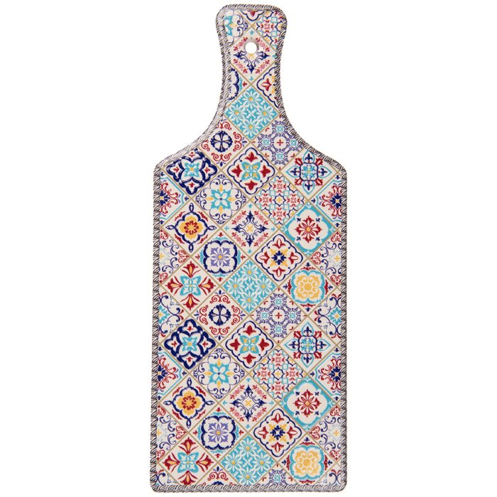 Clayre & Eef 6CE2058 Mata do patelni niebieska 12x30 cm ceramiczna boho