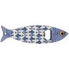 Clayre & Eef 6CE2070 Otwieracz do butelek Niebieski Ceramiczny 5x18x1 cm Wzór ryby
