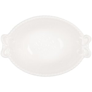 Clayre & Eef 6CEBO0200M Miska 12x8x4 cm 75 ml ceramiczna biała styl country