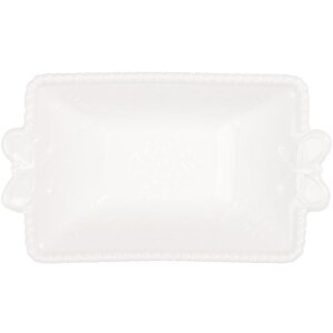 Clayre & Eef 6CEBO0201M Miska ceramiczna biała 12x7x4...
