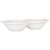 Clayre & Eef 6CEBO0202L Miska ceramiczna biała 25x7x3 cm styl wiejski