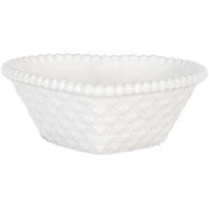 Clayre & Eef 6CEBO0203S Ceramiczna miska w kształcie serca 8x8x3 cm 25 ml biała