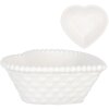 Clayre & Eef 6CEBO0203S Ceramiczna miska w kształcie serca 8x8x3 cm 25 ml biała