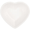 Clayre & Eef 6CEBO0203S Ceramiczna miska w kształcie serca 8x8x3 cm 25 ml biała