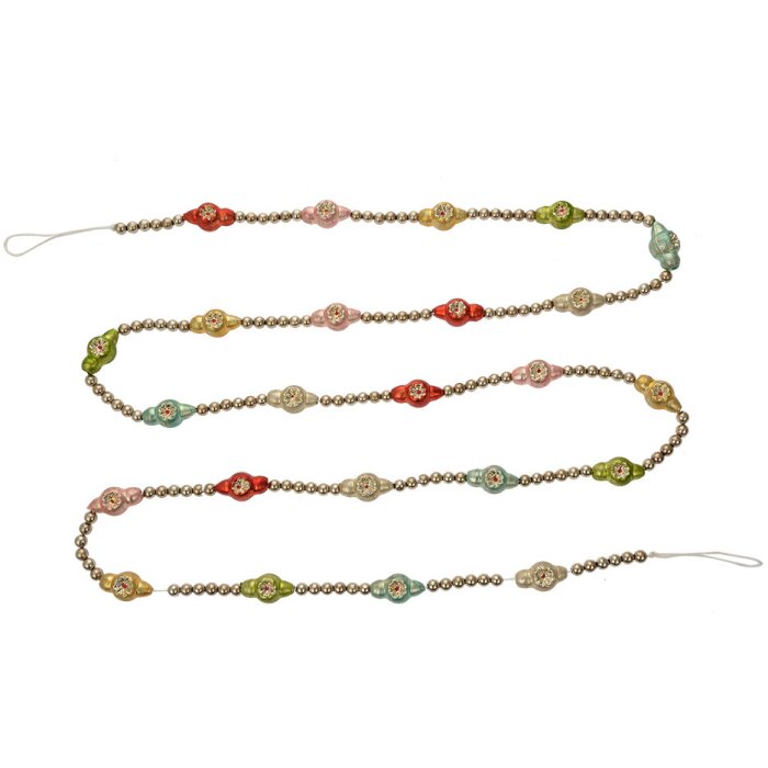 Clayre & Eef 65993 Girlanda świąteczna srebrna 180 cm dekoracja świąteczna