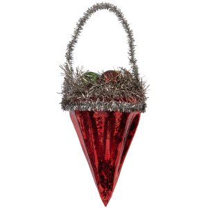 Clayre & Eef Świąteczny wisiorek szklany czerwony...