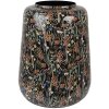 Clayre & Eef 65886 Wazon dekoracyjny Żelazo Czarny Brąz Ø 31x40 cm Wzór botaniczny
