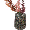Clayre & Eef 65886 Wazon dekoracyjny Żelazo Czarny Brąz Ø 31x40 cm Wzór botaniczny