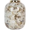 Clayre & Eef 65890 Wazon dekoracyjny żelazny beżowo-brązowy Ø 17x22 cm