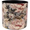 Clayre & Eef 65894 Doniczka Żelazo Szaro-różowa Ø 16x15 cm Romantyczny Design