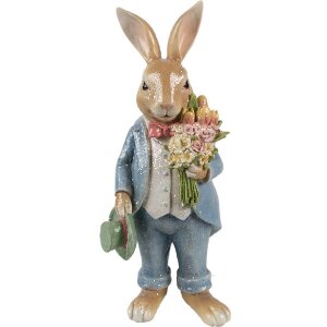 Clayre & Eef figurka dekoracyjna królik w...