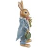 Clayre & Eef figurka dekoracyjna królik w stylu country brązowy niebieski 11x10x26 cm