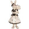 Clayre & Eef Królik dekoracyjny beżowo-czarny 13x11x30 cm Figurka wielkanocna z polyresinu