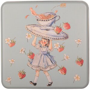 Clayre & Eef 6BL0139 Puszka Niebieska 17x17x6 cm Retro Vintage