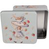 Clayre & Eef 6BL0139 Puszka Niebieska 17x17x6 cm Retro Vintage