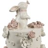 Clayre & Eef Dekoracja tortu Ø 18x32 cm Białe różowe złoto Dekoracja wielkanocna