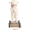 Clayre & Eef Figurka Dekoracyjna Owca Styl Wiejski Polyresin Beżowy Brąz 17x9x20 cm