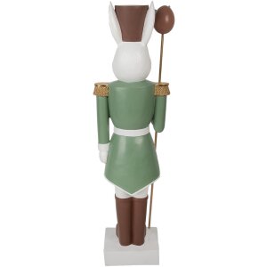 Clayre & Eef Królik dekoracyjny Country Style 96 cm Biały Zielony Tlenek Magnezu