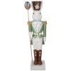 Clayre & Eef Królik dekoracyjny Country Style 96 cm Biały Zielony Tlenek Magnezu
