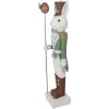 Clayre & Eef Królik dekoracyjny Country Style 96 cm Biały Zielony Tlenek Magnezu