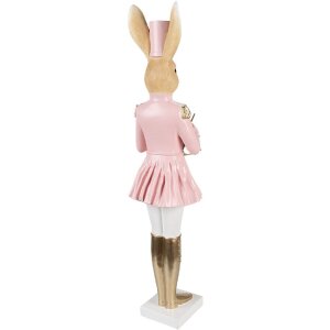 Clayre & Eef Królik dekoracyjny beżowy różowe złoto 79 cm polyresin