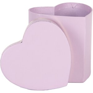 Clayre & Eef 66024PA Pudełko upominkowe serce fioletowo-złote 10x10x10 cm