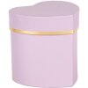 Clayre & Eef 66024PA Pudełko upominkowe serce fioletowo-złote 10x10x10 cm