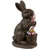 Clayre & Eef Królik dekoracyjny w stylu wiejskim z żywicy poliestrowej brązowy 13x9x22 cm