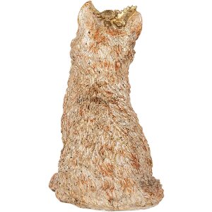 Clayre & Eef Kot dekoracyjny beżowy 16x14x25 cm polyresin styl wiejski