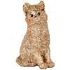 Clayre & Eef Kot dekoracyjny beżowy 16x14x25 cm polyresin styl wiejski