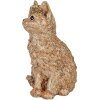 Clayre & Eef Kot dekoracyjny beżowy 16x14x25 cm polyresin styl wiejski