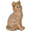 Clayre & Eef Kot dekoracyjny beżowy 16x14x25 cm polyresin styl wiejski