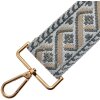 Juleeze JZBS0005 Pasek do torby 5x140 cm biało-beżowy ze złotymi karabińczykami
