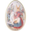 Clayre & Eef Jajko Dekoracyjne Żelazko Białe Różowe 8x13 cm Nostalgiczna Dekoracja Wielkanocna