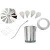Clayre & Eef 66002 Karuzela na tealighty srebrna Ø 8 cm wysokość 17 cm