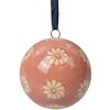 Clayre & Eef 6CE2104S Kula dekoracyjna Ø6 cm Ceramiczna kula dekoracyjna różowo-beżowa