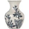 Clayre & Eef 6CE2077 Wazon biało-niebieski Ø 10x16 cm Ceramika w stylu boho
