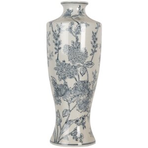 Clayre & Eef 6CE2080 Wazon ceramiczny biało-niebieski...
