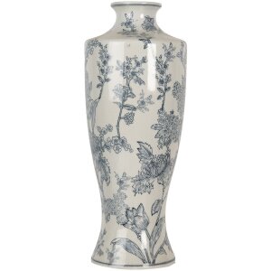 Clayre & Eef 6CE2080 Wazon ceramiczny biało-niebieski...