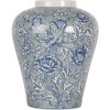 Clayre & Eef 6CE2084 Wazon ceramiczny niebiesko-zielony Ø 21 cm Wysokość 26 cm