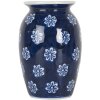 Clayre & Eef 6CE2085 Wazon niebiesko-biały Ø 10x15 cm