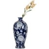 Clayre & Eef 6CE2087 Wazon Niebiesko-biały wazon ceramiczny Ø 21x42 cm