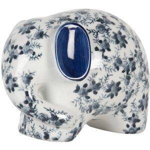 Clayre & Eef Dekoracyjny słoń ceramiczny biały...