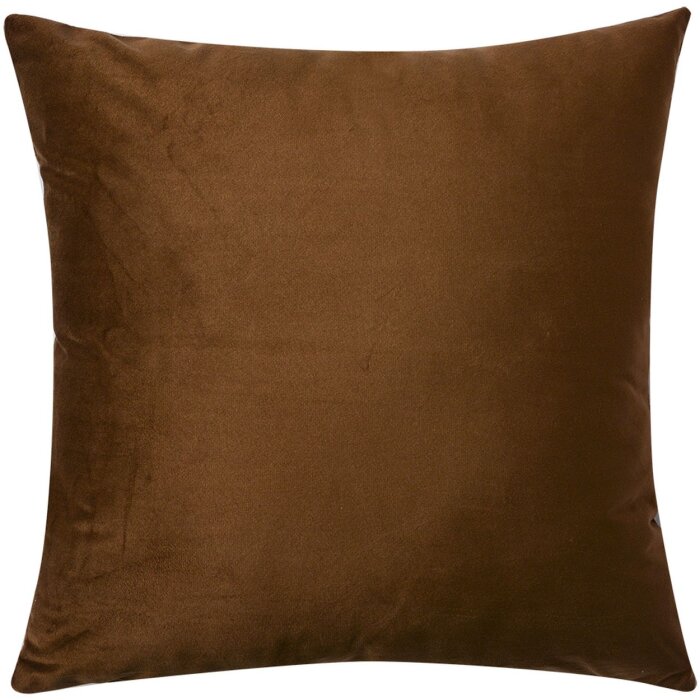 Poszewka na poduszkę Clayre & Eef brązowa 45x45 cm styl wiejski materiał syntetyczny