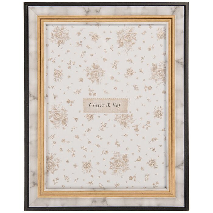 Clayre & Eef 2F1274S Ramka na zdjęcia 10x15 cm Szaro-czarny styl wiejski