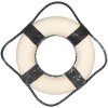 Clayre & Eef 66068 Dekoracyjne koło ratunkowe biało-niebieskie Ø 31x6 cm